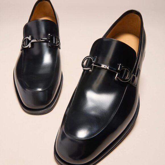 Ferragamo Men's Foster Gancini Bit Loafers - Picture 8 of 8